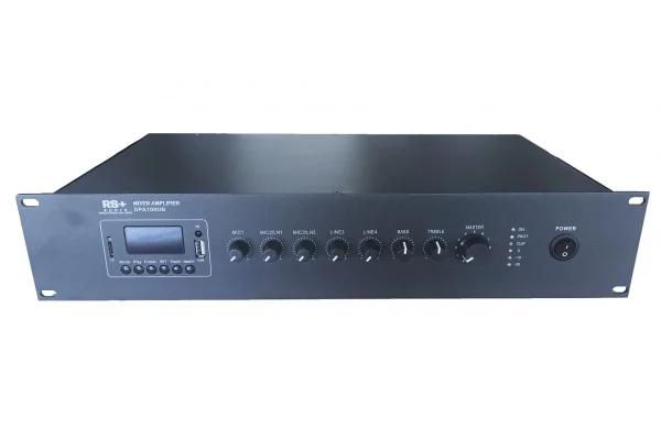 RS Audio DPA 100UB Mixer-Amplifier 60W/100V Bluetooth USB Radyo