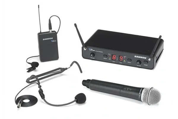 SAMSON CR288 EL Yaka Headset 3ü bir arada Kablosuz Mikrofon Sistemi