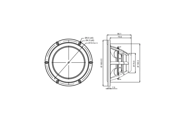 SB Acoustics SATORI MW16TX-4 Midwoofer