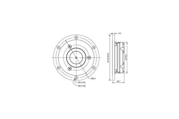 SB Acoustics SATORI TW29RN-B-8 Tweeter