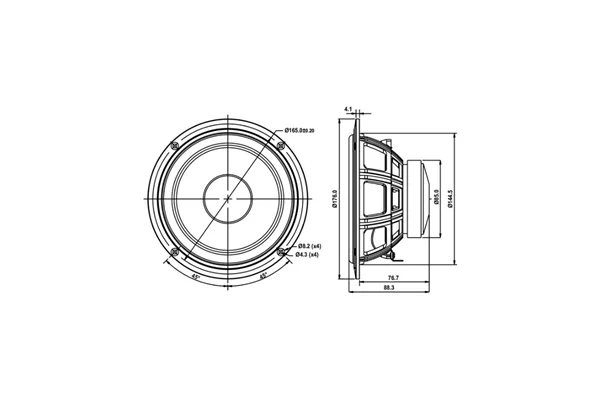 SB Acoustics SB16PFCR25-4 Paper Midwoofer