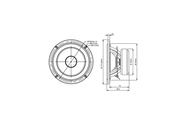 SB Acoustics SB17NRX2C35-4 Norex Midwoofer
