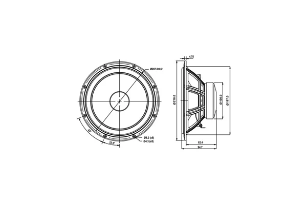SB Acoustics SB20PFCR30-4 Kağıt Woofer