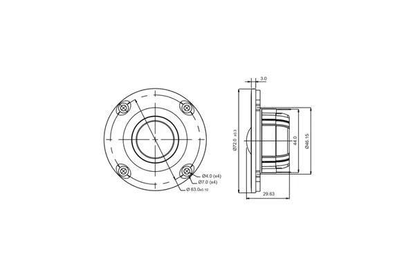 SB Acoustics SB26STCN-C000-4 Dome Tweeter
