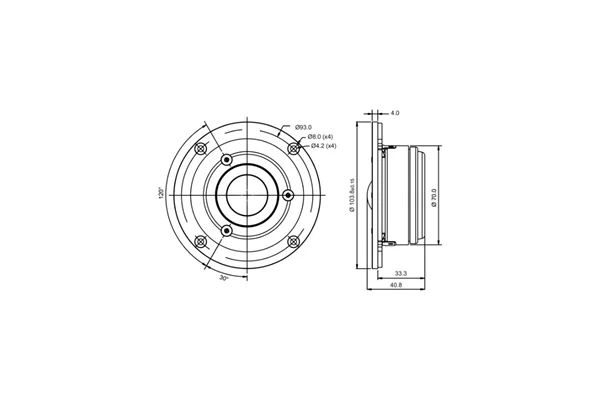 SB Acoustics SB29SDAC-C000-4 Tweeter