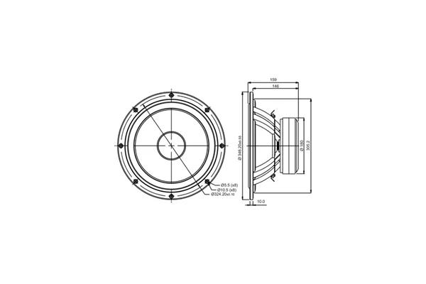 SB Acoustics SB34NRXL75-8 Norex Woofer