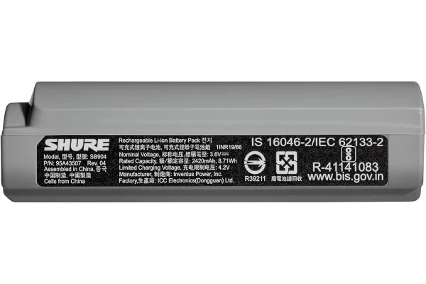 Shure SB903 Şarj Edilebilir Lityum-İyon Pil (SLXD Serisi için)