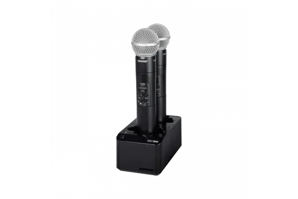Shure SBC203 Çift Yuvalı Şarj İstasyonu for SLX-D Transmitter için