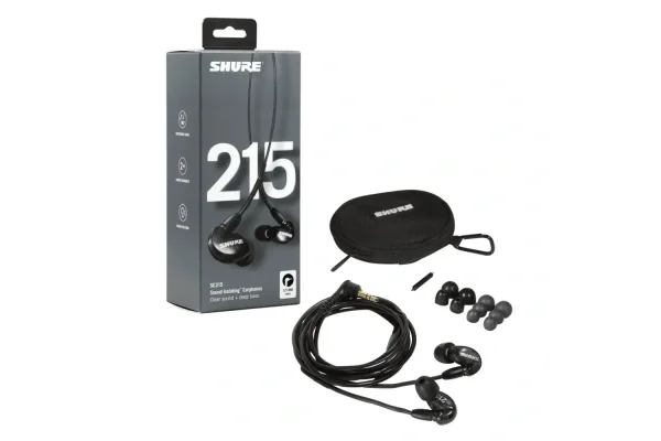 SHURE SE215-K-EFS Kulaklık, Sound isolating, Black