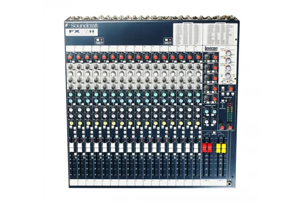 Soundcraft FX16II 16 Kanal Canlı Müzik ve Stüdyo Kayıt Mikseri 3 Aux lexicon Efekt