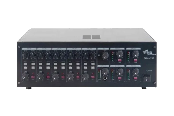 SSP PAM 4150 QUAD 4x150W/100V, 4 Zone Matrix Mixer-Amplifier