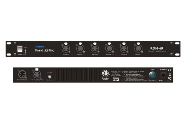 Strand RDM-6R Splitter Dmx Splitter 1:6, 3 Pin Xlr
