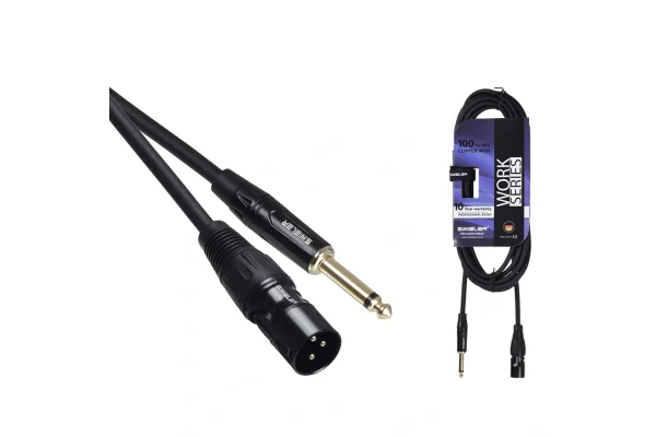 Meteor 44852 5-metre Hazır Enstrüman Kablo XLR Erkek to 6.3 mm mono TS