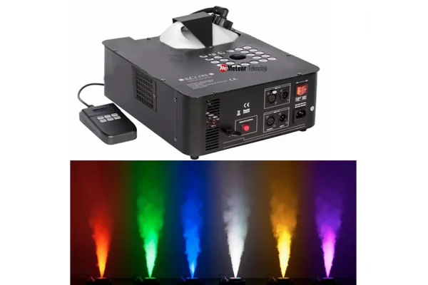 Eclips VOLKAN Zaman Ayarlı Sis Makinesi, Sis seviye kontrollü, Led Işıklı, 1500W, CO2 Karbon Sis Simulasyonu 160 ml/dk