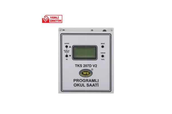 West TKS 207D V2 Dijital Okul Zili 20 Melodili, Duvara Montaj, 24 Ders,