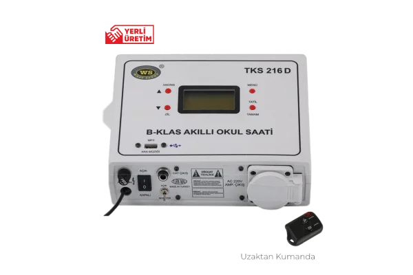 West TKS 216D Akıllı Okul Zil Saati, Uzaktan Kumandalı