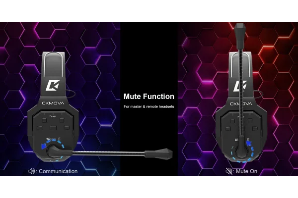 Wicom E-S3 3-Kişi için Tek Kulaklıklı Çift Yönlü Kablosuz intercom iletişim Sistemi, 400-metre mesafe, 1 Master + 2 Headset