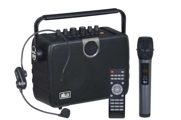 Wöller W-610EH 6 Taşınabilir Ses Sistemi | 50W Çift Kablosuz Mikrofonlu, Bluetooth, USB