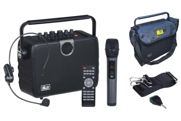 Wöller W-610EH 6 Taşınabilir Ses Sistemi | 50W Çift Kablosuz Mikrofonlu, Bluetooth, USB