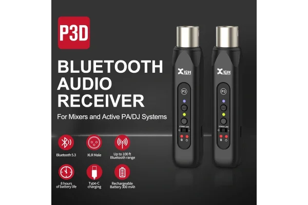 Xvive XV-P3D XLR Bağlantılı Stereo için Çift Bluetooth Adaptörü