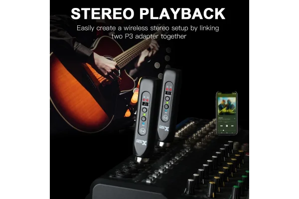 Xvive XV-P3D XLR Bağlantılı Stereo için Çift Bluetooth Adaptörü