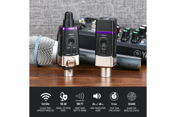 Xvive XV-U35C Kondenser Mikrofonlar için 5.8Ghz Kablosuz Bağlantı Sistemi