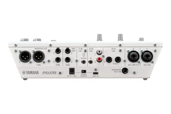 Yamaha AG08 8 Kanallı Yayın Mikseri (white)