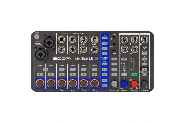 Zoom LiveTrak L6 10-Kanal Compact Dijital Mikser
