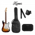 KOZMOS KGP-STG20/3TS Sunburst Yeni Başlayanlar için Elektro Gitar Seti, ( Gitar + Amfi + Akort + kılıf )