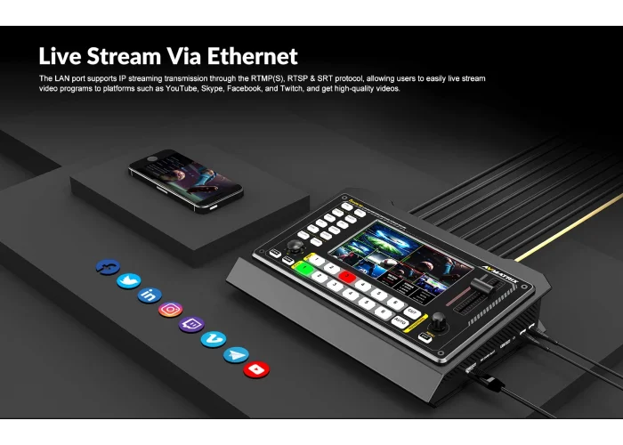 Avmatrix SHARK S6 6-CH HDMI/SDI Video Mikser & Switcher