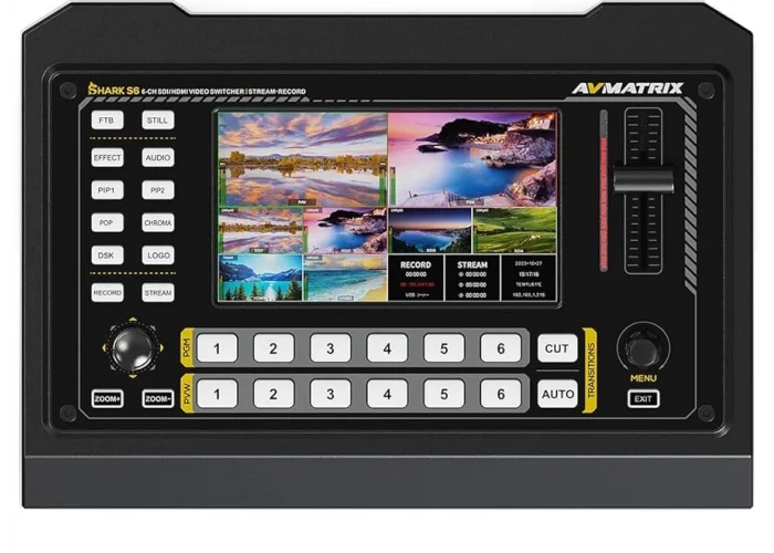 Avmatrix SHARK S6 6-CH HDMI/SDI Video Mikser & Switcher