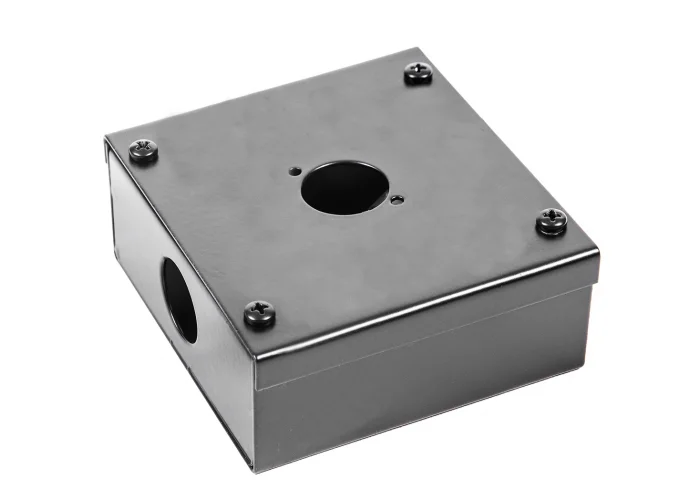 Caymon BKT2081 Sıva Üstü Mikrofon Prizi, Komple Metal, Elektrostatik Boyalı, 80x80 mm