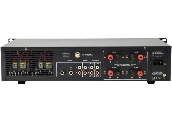 Adastra A4 Mixer-Amplifier 4x200W/4-ohm Bluetooth, SD/USB