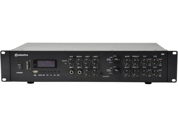 Adastra A4 Mixer-Amplifier 4x200W/4-ohm Bluetooth, SD/USB