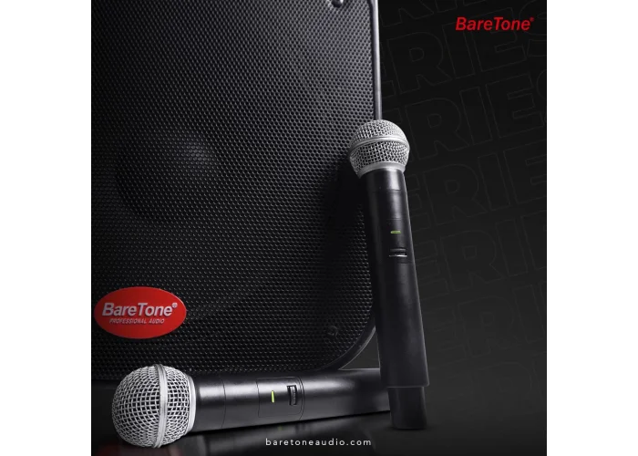 Baretone MAX15 15 Taşınabilir Ses Sistemi | 260W Çift El Kablosuz Mikrofonlu | USB, Bluetooth