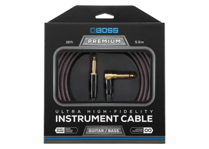 BOSS BIC-P10A Premium Düz/L Uçlu 3m Enstrüman Kablosu