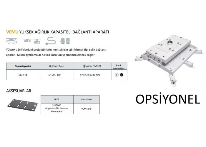 CHIEF VCMUW Çok Ağır Projeksiyonlar için Profesyonel Projeksiyon Askı Aparatı