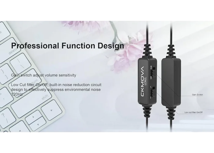 CKMOVA LCM2L Iphone Ipad ve IOS için Lightning Girişli Yaka Mikrofonu