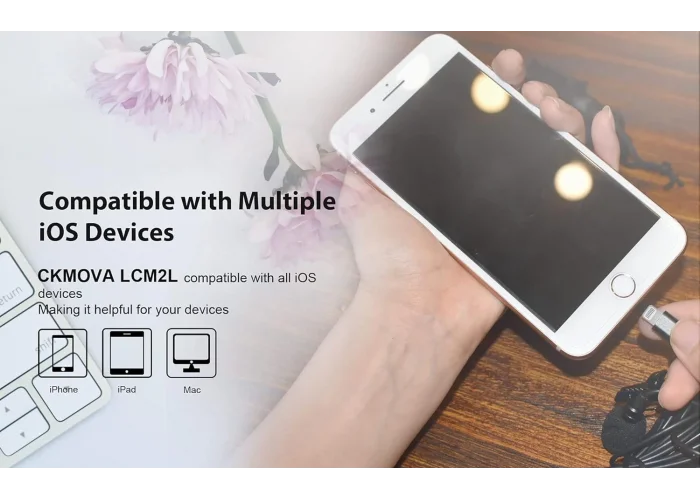 CKMOVA LCM2L Iphone Ipad ve IOS için Lightning Girişli Yaka Mikrofonu