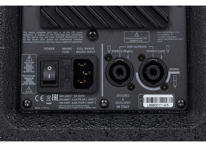 dB Technologies ES-1203 Aktif Hoparlör Sistemi, 3-amfili 2x12 Sub + 8x4 SPL: 132 dB