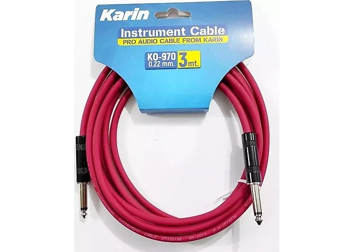 Karin KO-970-3MT (Kırımızı) 3-metre Gitar Kablosu (Kırmızı)