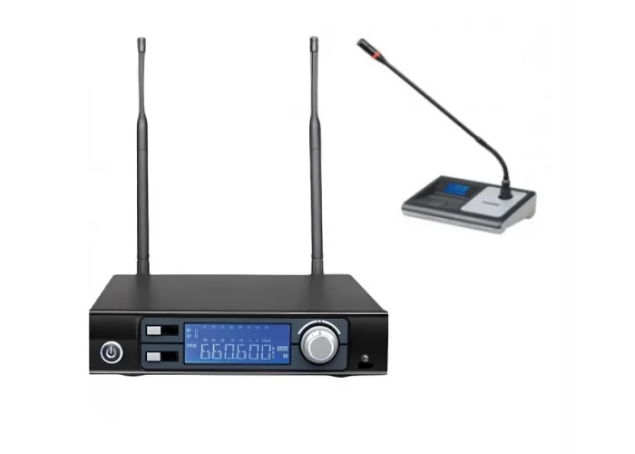 Machtig KS-3362 Kablosuz Kürsü Mikrofonu Seti, 128-kanal, 300 metre mesafe