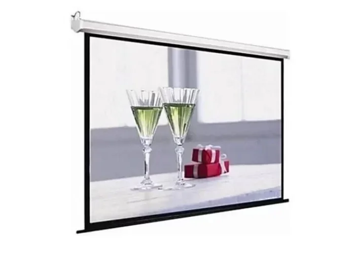 MOTOR 300x225 Motorlu Projeksiyon Perdesi | M1 Sertifikalı | Bordürlü | Işık Geçirmez