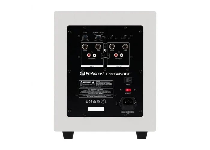 PreSonus Eris Sub 8 BT (Beyaz) Yeni Nesil, Bluetooth Bağlantılı, 8" aktif stüdyo sub bass