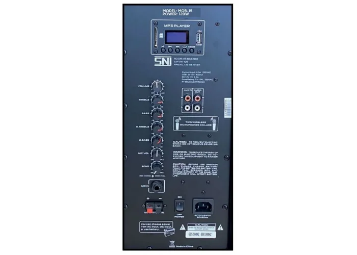 Baretone MAX15 15 Taşınabilir Ses Sistemi | 260W Çift El Kablosuz Mikrofonlu | USB, Bluetooth