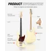 Donner DPB-510R JB-Style Bas Gitar (Vintage White)