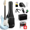 Donner DST-152R Elektro Gitar Seti (Metallic Ice Blue)