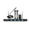 DOPPLER DMT-4100 SET Dört Mikrofonlu Kablosuz Set, 2xEL+ 1xYaka + 1xKürsü