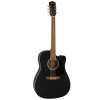 Fender FA-25CE Dreadnought Ceviz Klavye Siyah Elektro Akustik Gitar