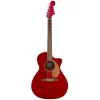 Fender Newporter Player Ceviz Klavye Candy Apple Red Elektro Akustik Gitar